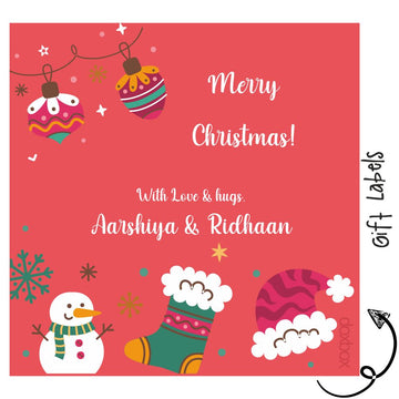 Gift Labels - Christmas element (24pcs) (PREPAID ONLY)