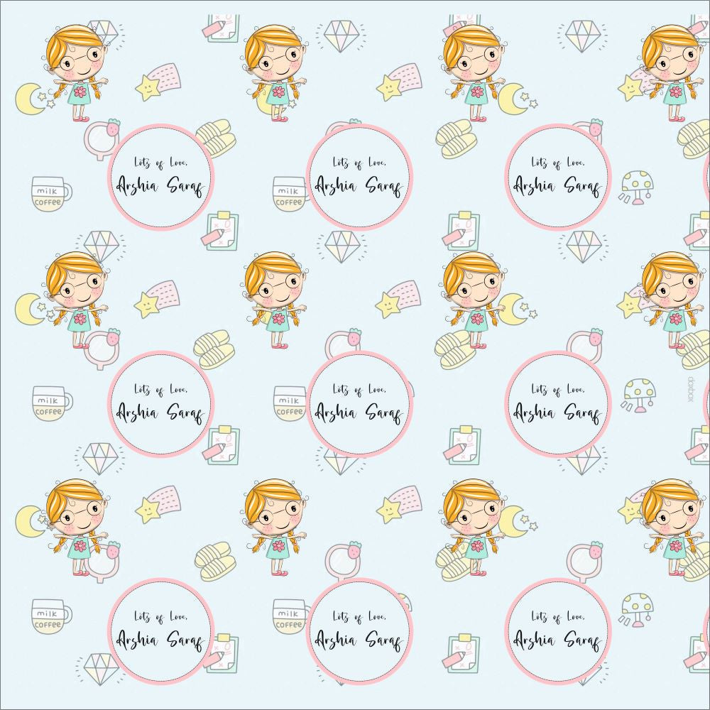 Personalised Wrapping Paper - Green Girl (10pcs) (PREPAID ONLY)