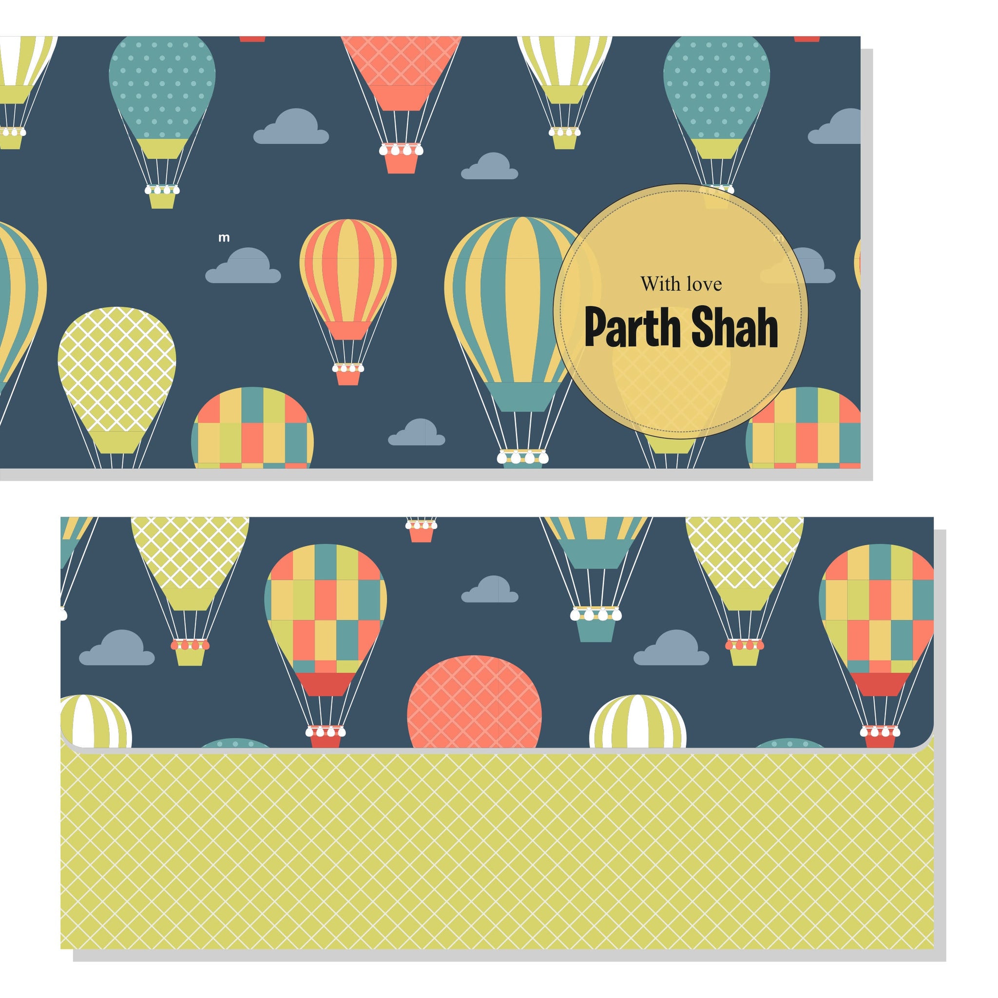 Personalized Envelope - Hot Air Balloon (10pcs) (PREPAID ONLY)