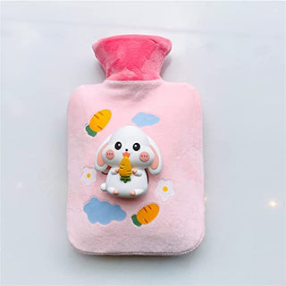 Cute 3D Animal Cartoon Hot Water Bag Knitted Soft Cozy Cover