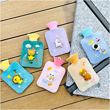 Cute 3D Animal Cartoon Hot Water Bag Knitted Soft Cozy Cover
