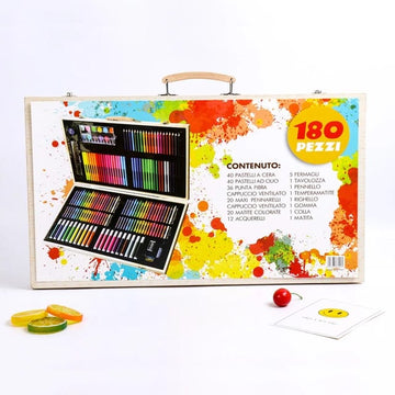 Premium Quality 180 pcs Wooden Drawing/Paintings Case (Outer box slight damage)