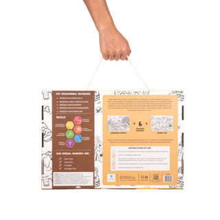 Doodle Placemats Set – PREHISTORIC Series with A3 Size 2 Doodle Sheets 6 Fine-Tip & Wet Erase DIY marker pens.