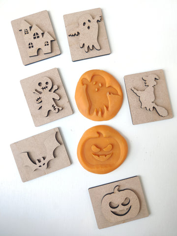 Halloween Theme Play Dough Stamps Set of 6