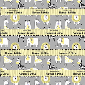 Personalised Wrapping Paper - Jungle Fun (10pcs) (PREPAID ONLY)