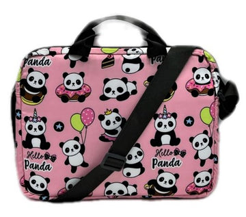 Premium Quality Panda Printed Laptop Bag for 14" Laptops -Pink Panda
