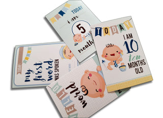 Baby Boy Milestone Cards- Pack of 24