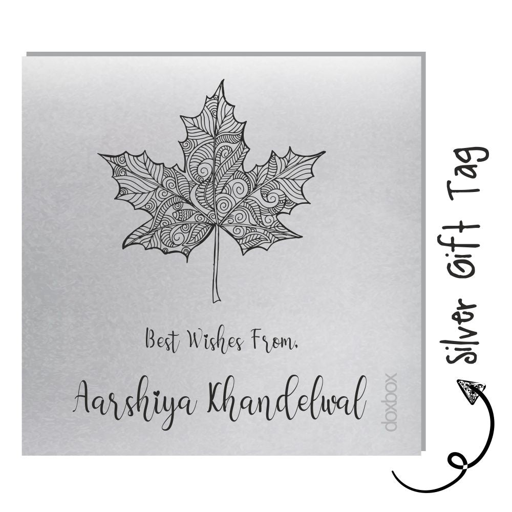 Silver Gift Tag - Maple Leaf (PREPAID)