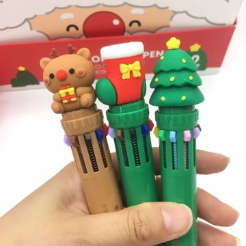 Christmas Doll On Top carnival ten-color hand account High Quality Student Pens 1pc