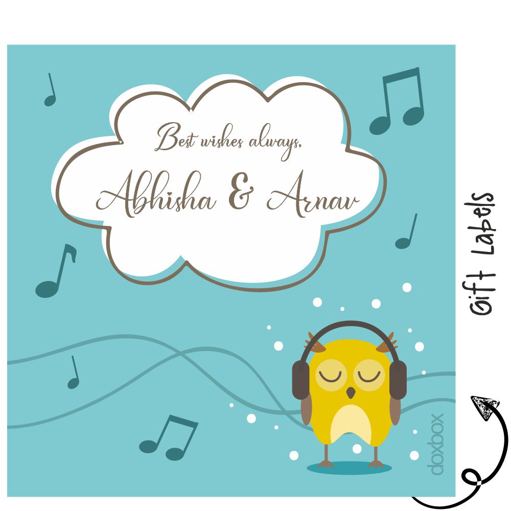 Gift Labels - Musical Owl (24pcs) (PREPAID ONLY)
