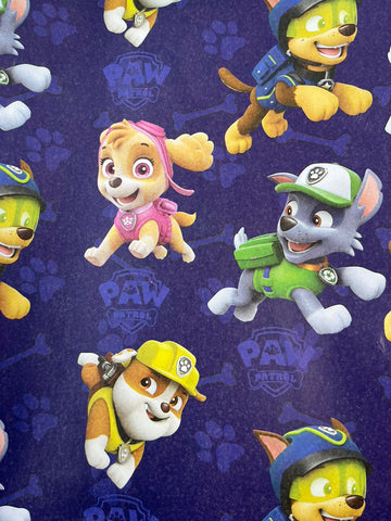Beautiful Paw Patrol printed Gift Wrap- Pack of 10 sheets