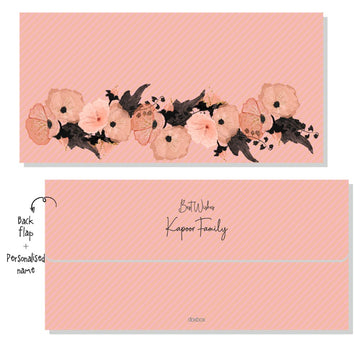 Envelope- Peach Floral (20 pcs) (PREPAID ONLY)