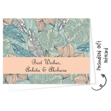 Personalised Gift Notecard - Vintage Leaves (18pcs) (PREPAID ONLY)
