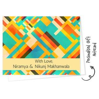 Personalised Gift Notecard - Abstract Stripes (18pcs) (PREPAID ONLY)