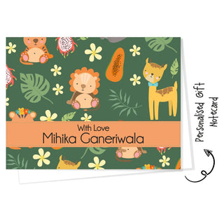 Personalised Gift Notecard - Cute Animal (18pcs) (PREPAID ONLY)