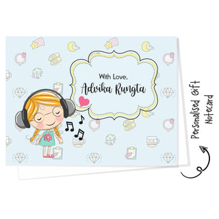 Personalised Gift Notecard - Green Girl (18pcs) (PREPAID ONLY) (Dispatch in 5-6 Days)
