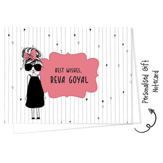 Personalised Gift Notecard - Camera Girl (18pcs) (PREPAID ONLY)