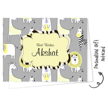 Personalised Gift Notecard - Jungle (18pcs) (PREPAID ONLY)