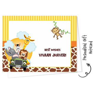 Personalised Gift Notecard - Jungle Safari (18pcs) (PREPAID ONLY) (Dispatch in 5-6 Days)