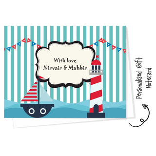 Personalised Gift Notecard - Nautical (18pcs) (PREPAID ONLY) (Dispatch in 5-6 Days)