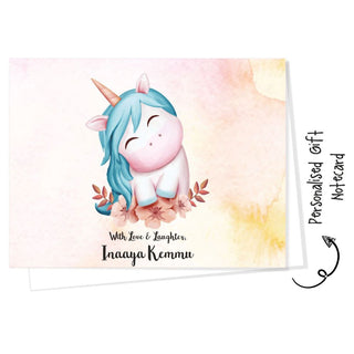 Personalised Gift Notecard - Unicorn (18pcs) (PREPAID ONLY)