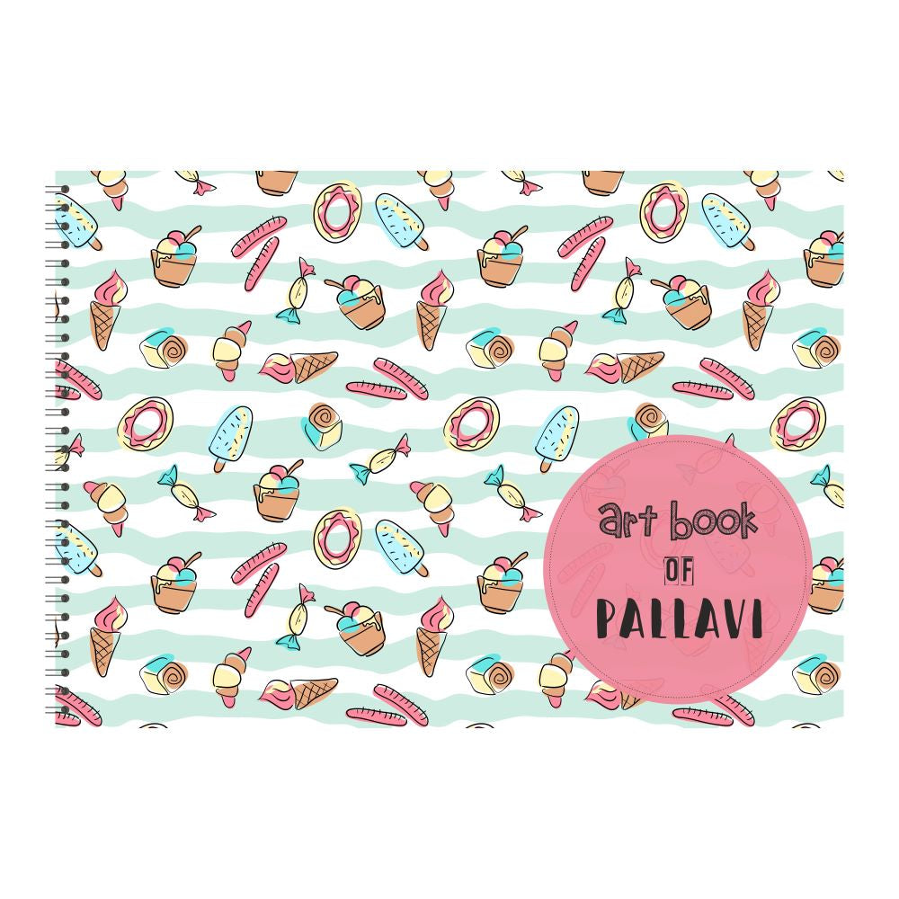 Personalised Sketchbook - Candy & Doughnut (PREPAID)