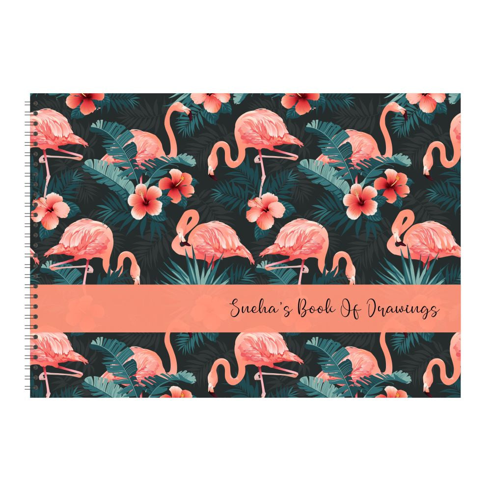 Personalised Sketchbook - Flamingo (PREPAID)