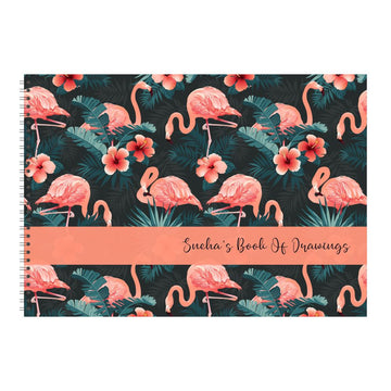 Personalised Sketchbook - Flamingo (PREPAID)