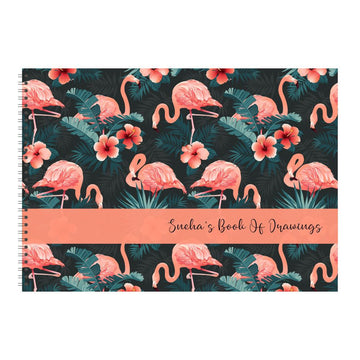 Personalised Sketchbook - Flamingo (PREPAID)