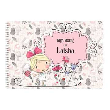 Personalised Sketchbook - Girl with Butterfly (PREPAID)