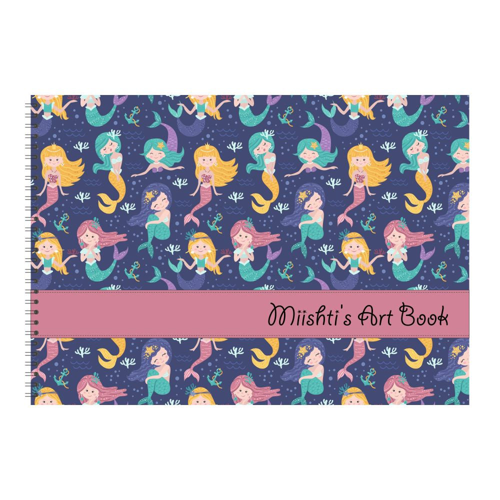 Personalized Sketchbook - Mermaid Pattern (PREPAID)