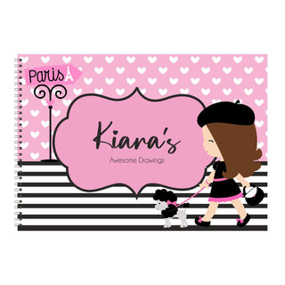 Personalised Sketchbook - Paris Dog (PREPAID)