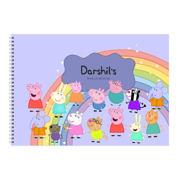 Personalised Sketchbook - Peppa Family (PREPAID)