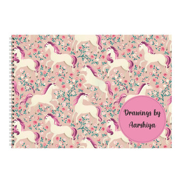 Personalised Sketchbook - Unicorn Dreams (PREPAID)