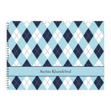 Personalised Sketchbook - Vintage Checks (PREPAID)