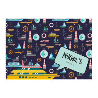 Personalised Sketchbook - Yellow Ship (PREPAID)