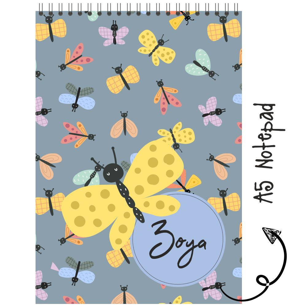 Personalised Notepad - Colorful Bugs - (PREPAID ORDER)