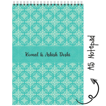 Personalised Notepad - Green Vintage - (PREPAID ORDER)