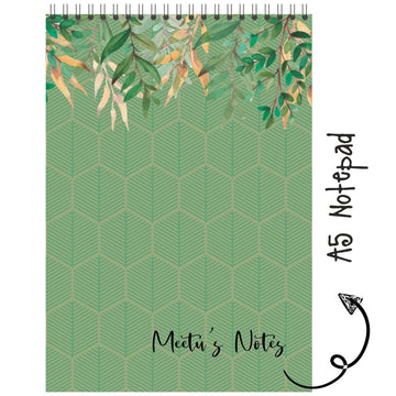 Personalised Notepad - Hexagonal Leaf - (PREPAID ORDER)