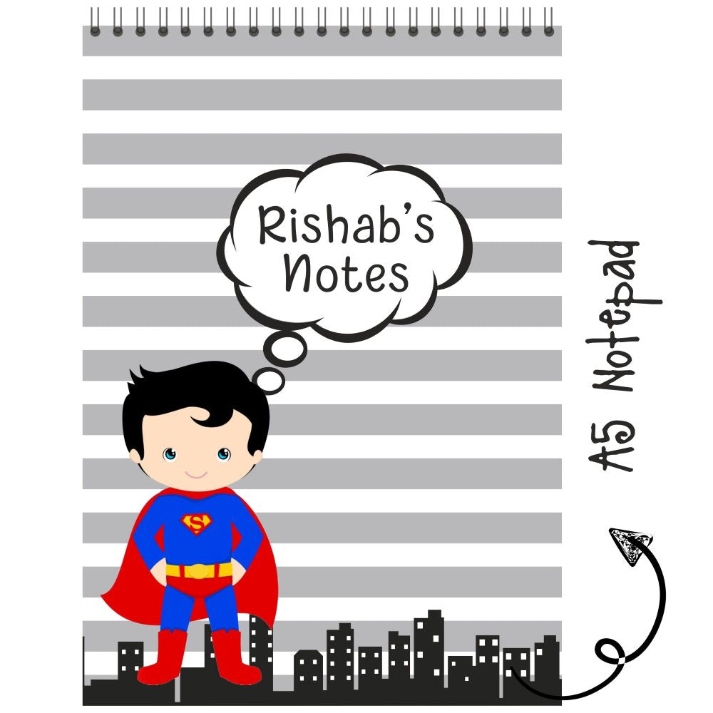 Personalised Notepad - Superman - (PREPAID ORDER)