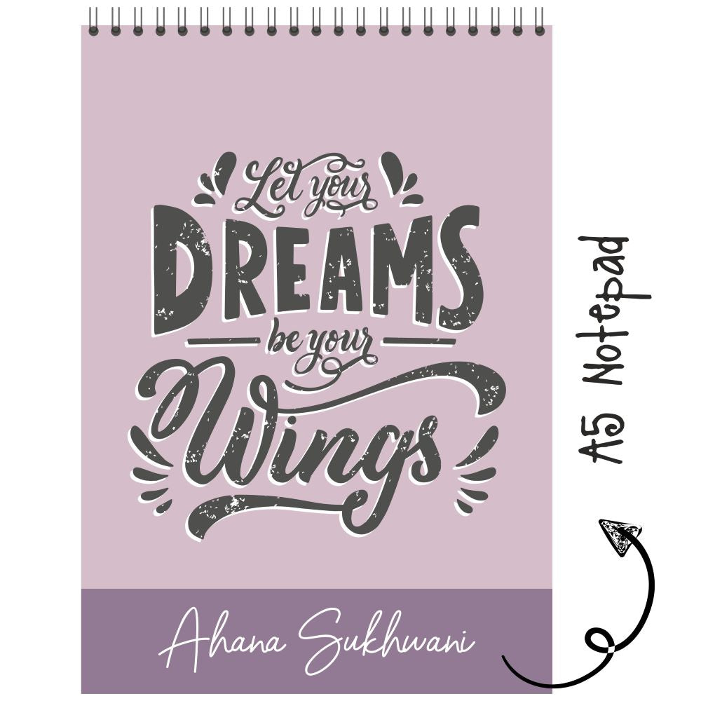 Personalised Notepad - Wings To Dream - (PREPAID ORDER)
