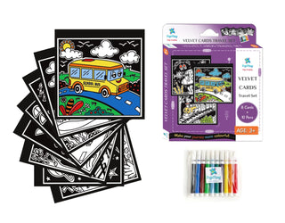 8 Velvet Cards – Travel Set with 10 Mini Sketch Pens
