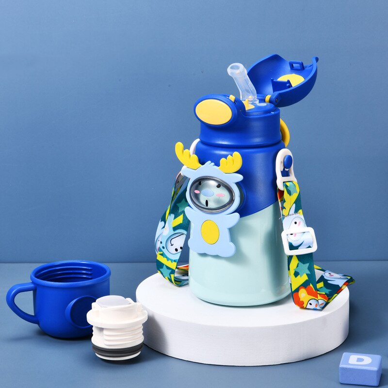 Premium Quality Cute Animal Theme Multifunctional Water Bottle With Lo