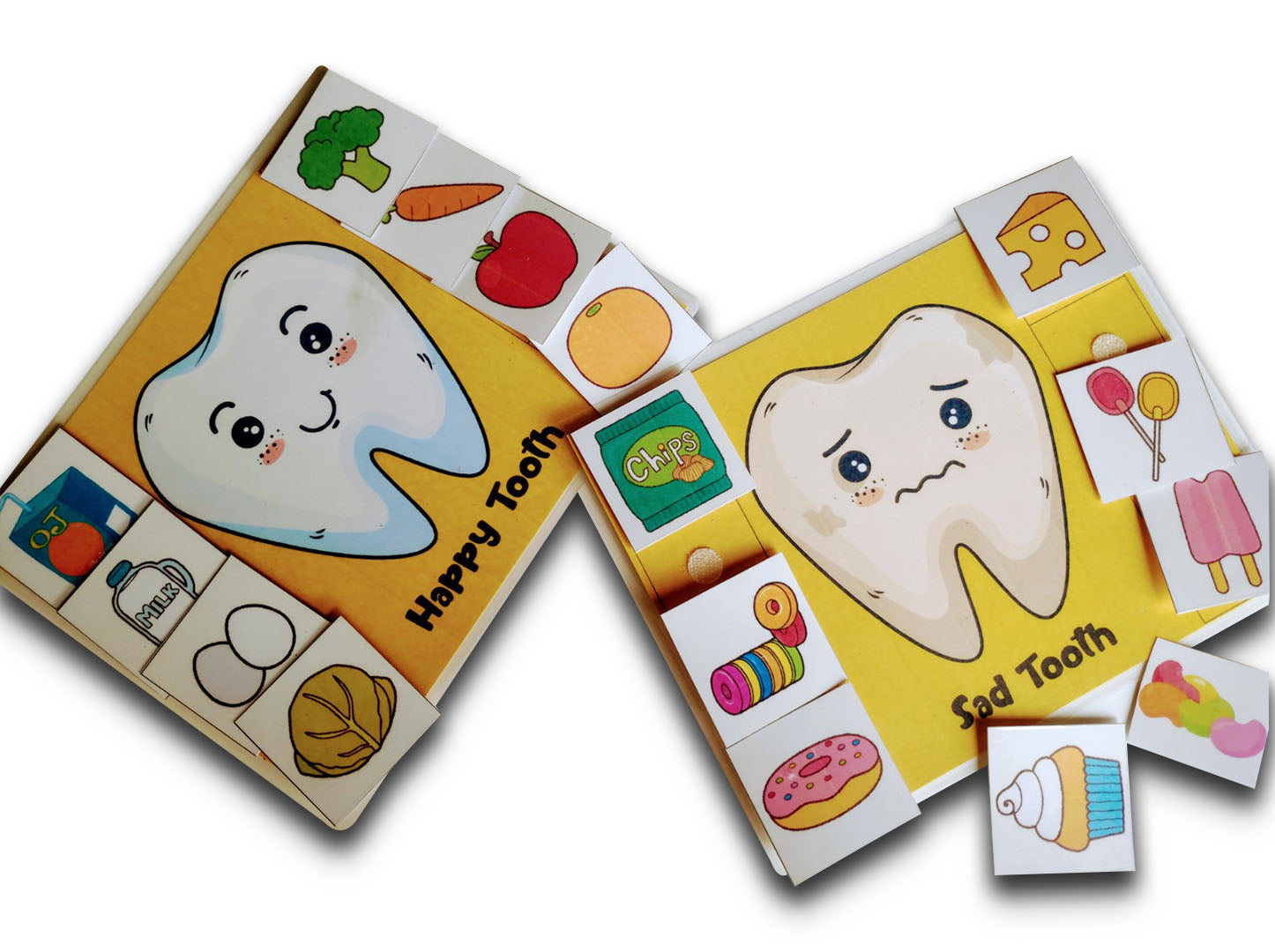 Happy tooth Sad tooth sorting activity