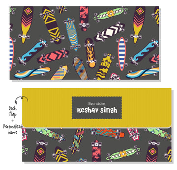 Personalised Envelope - Skate Board (20pcs) (PREPAID ONLY)