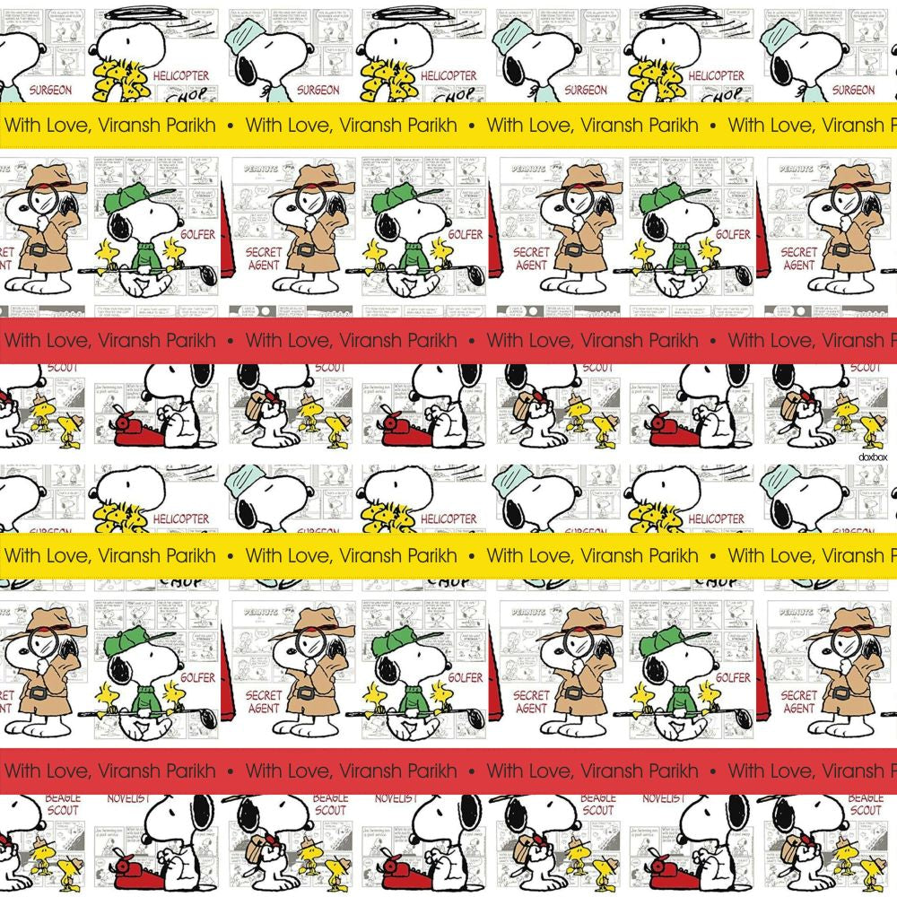 Personalised Wrapping Paper - Snoopy  (10pcs) (PREPAID ONLY)