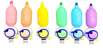 Small Cute Space Highlighter For Kids 1pc- Random color