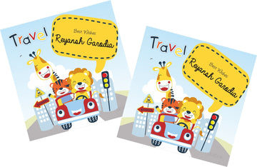 Tiger on ride - Gift Tags (48pcs) (PREPAID ONLY)