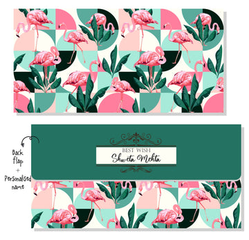 Personalised Envelope - Tropical Flamingo (20pcs) (PREPAID ONLY)