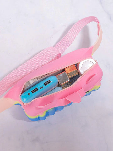 Cute Unicorn Design Pop It Waist Bag For kids (Random Color)